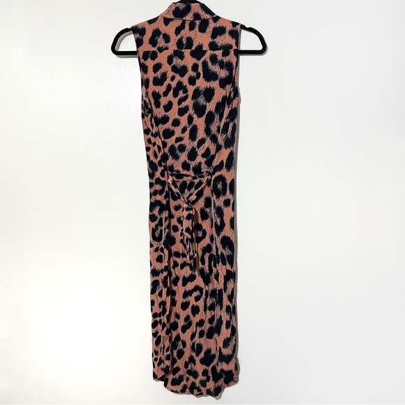 Equipment Animal Print Silk Button Down Shirt Dress Sleeveless Tegan Midi Sz XS - Picture 5 of 7